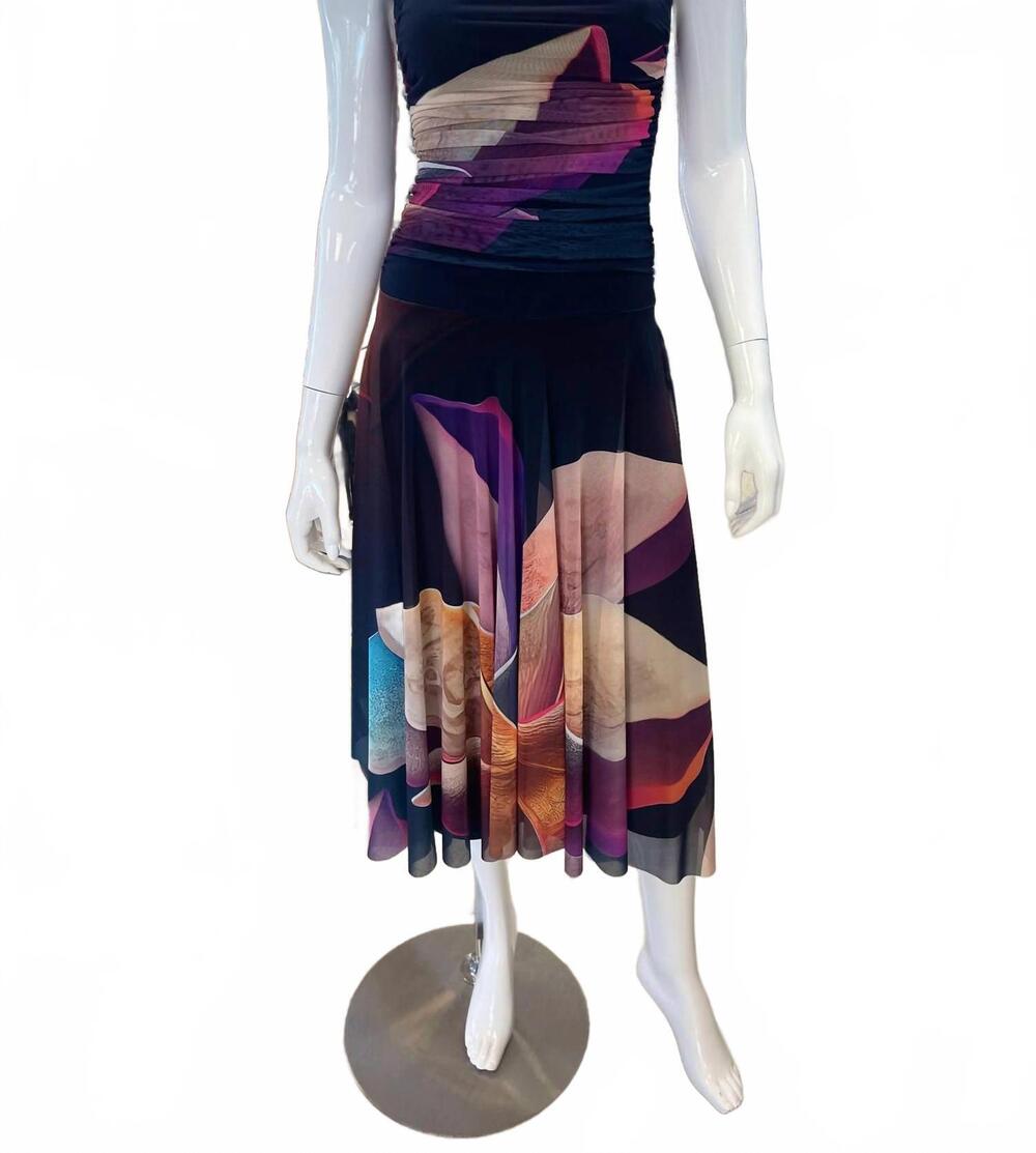 NEW ELANA KATTAN women's taylor midi dress in black